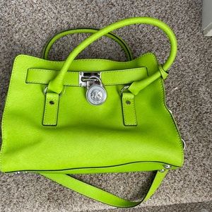Lime green Michael Kors purse